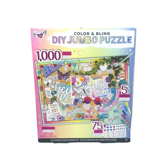 Fashion Angels Color & Bling DIY Jumbo Puzzle Design Kit - 1000 Pieces - 2 Kits - Picture 2 of 3